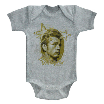 James Dean Infant S/S Bodysuit - Star Dean - Heather Gray Heather