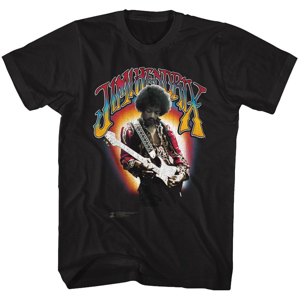 Jimi Hendrix Mens S/S T-Shirt - Jimi Hendrix - Solid Black