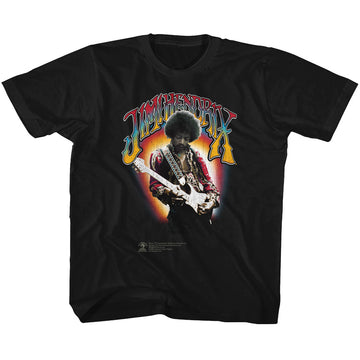 Jimi Hendrix Youth S/S T-Shirt - Jimi Hendrix - Solid Black