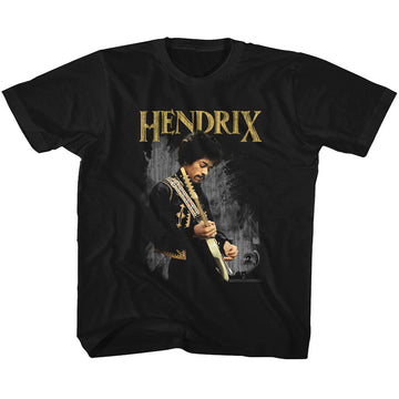 Jimi Hendrix Youth S/S T-Shirt - Hendirx - Solid Black