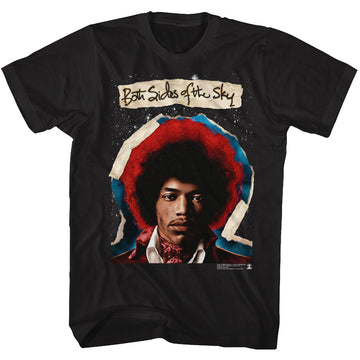Jimi Hendrix Mens S/S T-Shirt - Both Sides - Solid Black