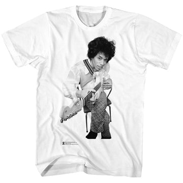 Jimi Hendrix Mens S/S T-Shirt - Jimi Hendrix - Solid White