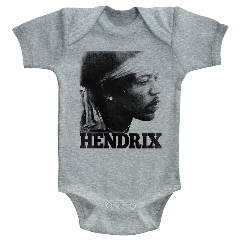 Jimi Hendrix Infant S/S Bodysuit - Vintage Face - Heather Gray Heather