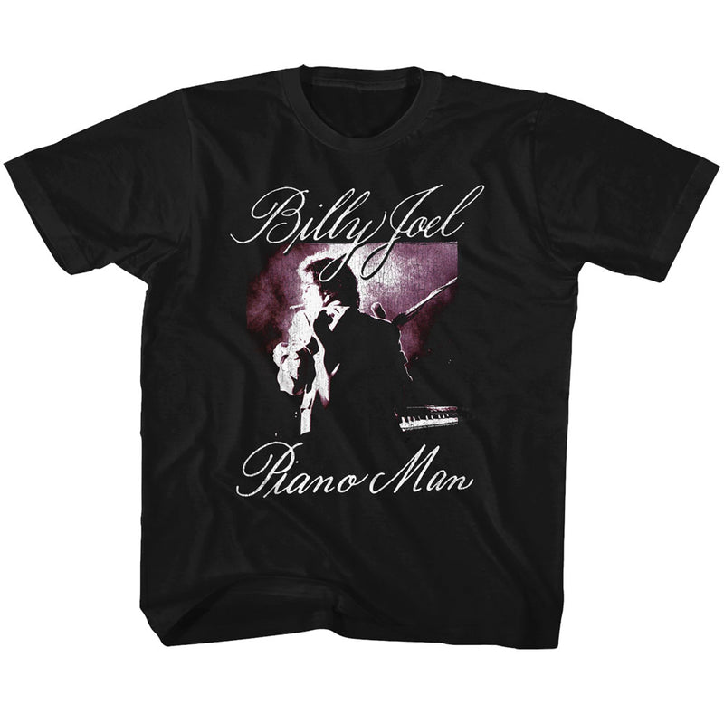 Billy Joel Toddler S/S T-Shirt - Piano Man - Solid Black