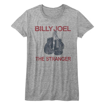 Billy Joel Girls Juniors S/S T-Shirt - The Stranger - Heather Gray Heather