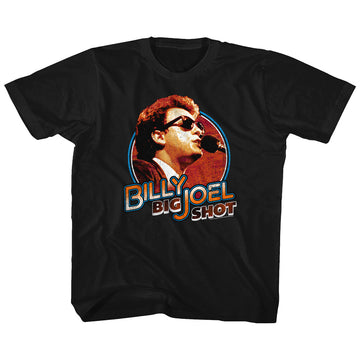Billy Joel Toddler S/S T-Shirt - Big Shot - Solid Black