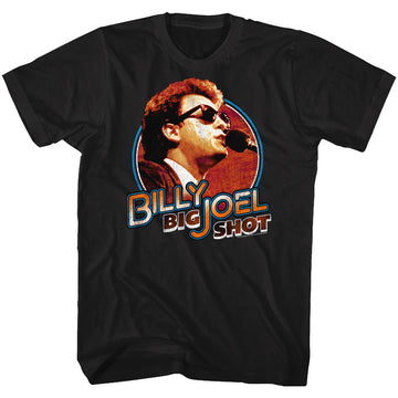 Billy Joel Mens S/S T-Shirt - Big Shot - Solid Black