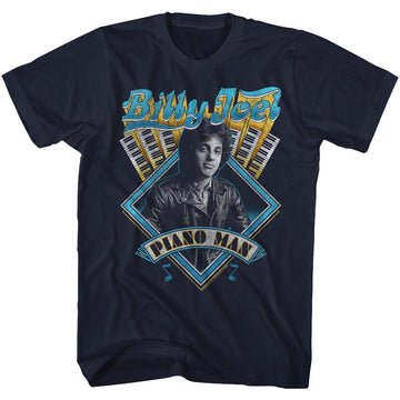 Billy Joel Mens S/S T-Shirt - Billy Joel - Solid Navy