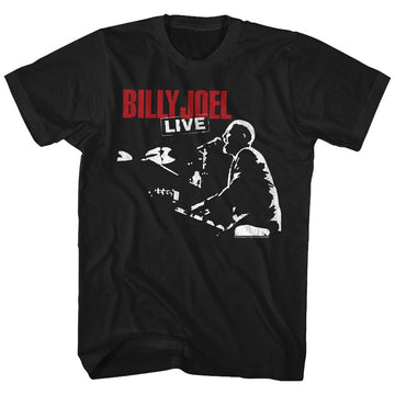 Billy Joel Mens S/S T-Shirt - 81 Tour - Solid Black