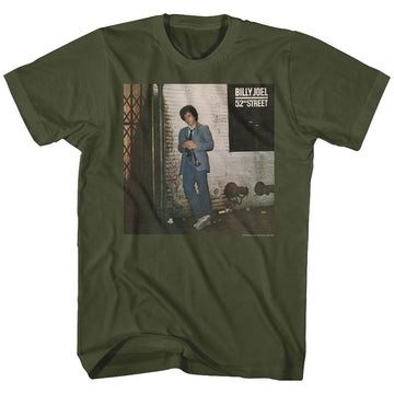 Billy Joel Mens S/S T-Shirt - 52Nd Street - Solid Military Green