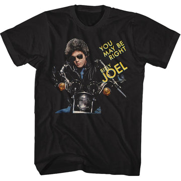 Billy Joel Mens S/S T-Shirt - You May Be Right - Solid Black