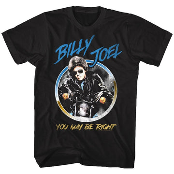 Billy Joel Mens S/S T-Shirt - You May Be Right - Solid Black