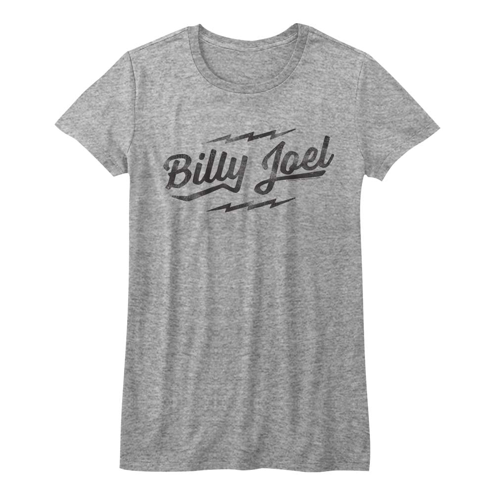 Billy Joel Girls Juniors S/S T-Shirt - Logo - Heather Gray Heather