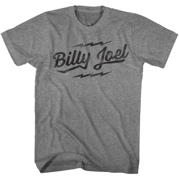 Billy Joel Mens S/S T-Shirt - Logo - Heather Graphite Heather