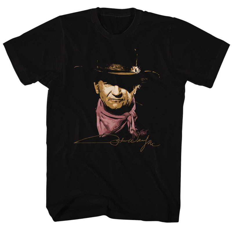 John Wayne Mens S/S T-Shirt - John Wayne - Solid Black