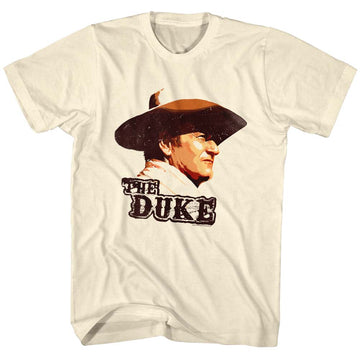 John Wayne Mens S/S T-Shirt - Duke - Solid Natural