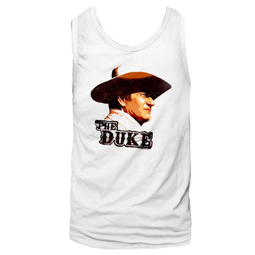 John Wayne Mens  Tank - Duke - Solid White