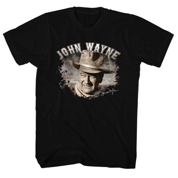 John Wayne Mens S/S T-Shirt - Poppin Out - Solid Black
