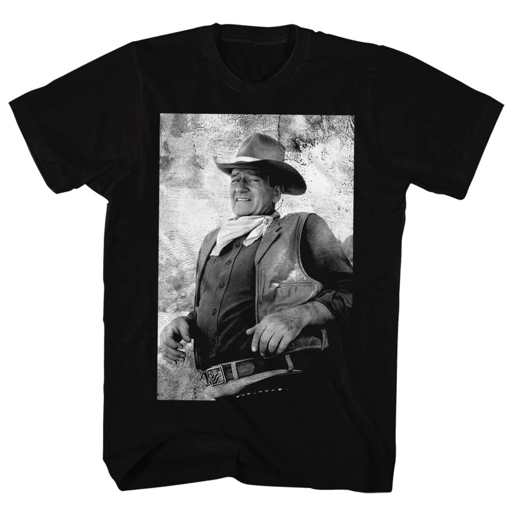 John Wayne Mens S/S T-Shirt - Johnwaynejohnwayne - Solid Black
