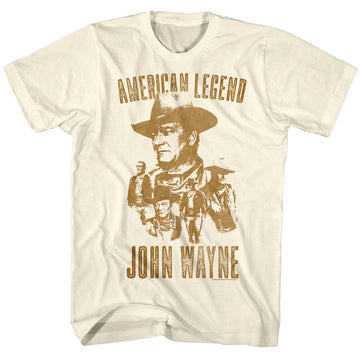 John Wayne Mens S/S T-Shirt - John Wayne - Solid Natural