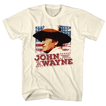 John Wayne Mens S/S T-Shirt - Jw - Solid Natural