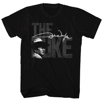 John Wayne Mens S/S T-Shirt - The Big Duke - Solid Black