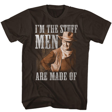 John Wayne Mens S/S T-Shirt - The Stuff - Solid Dark Chocolate