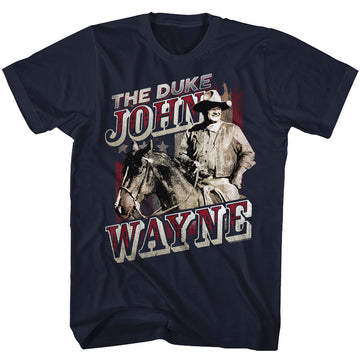 John Wayne Mens S/S T-Shirt - The Duke John Wayne - Solid Navy