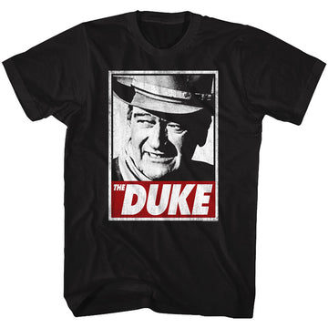 John Wayne Mens S/S T-Shirt - Tha Duke - Solid Black