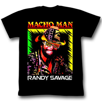 Macho Man Mens S/S T-Shirt - Time Of My Life - Solid Black