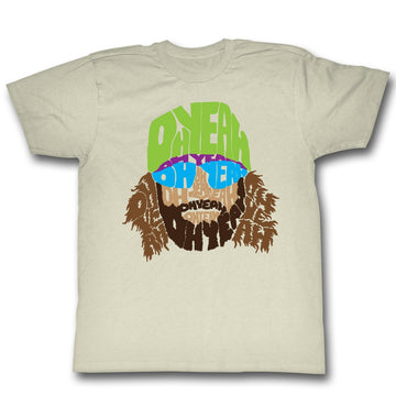 Macho Man Mens S/S T-Shirt - Ohyeahohyeahohyeah - Solid Natural