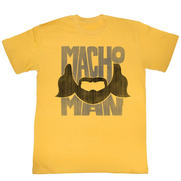 Macho Man Mens S/S T-Shirt - Beard Words - Solid Ginger