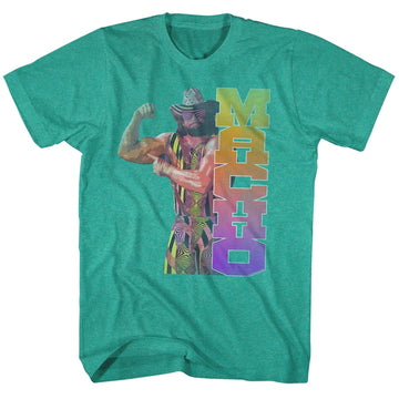 Macho Man Mens S/S T-Shirt - Macho - Heather Mahi Heather