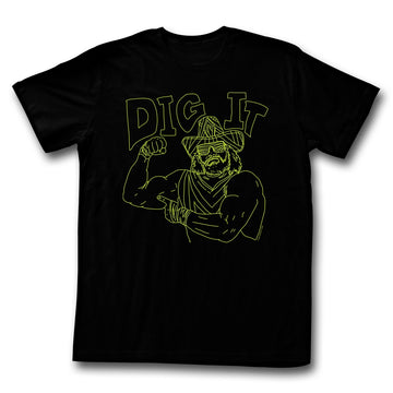 Macho Man Mens S/S T-Shirt - Do It - Solid Black