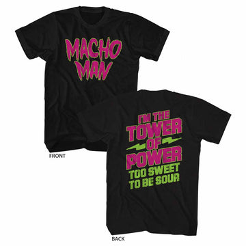 Macho Man Mens S/S T-Shirt - Toosweet - Solid Black