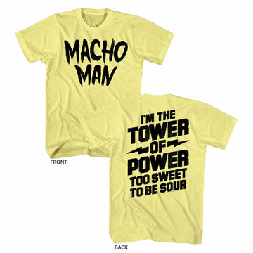 Macho Man Mens S/S T-Shirt - Tower - Heather Yellow Heather