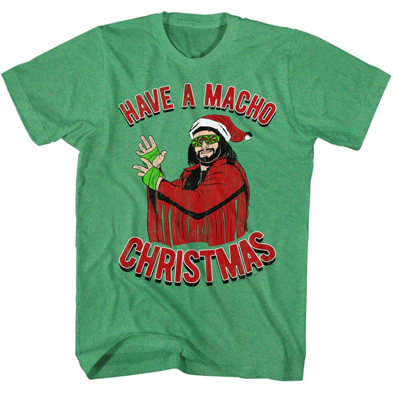 Macho Man Mens S/S T-Shirt - Machomas - Heather Kelly Heather