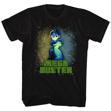Mega Man Mens S/S T-Shirt - Mega Buster - Solid Black