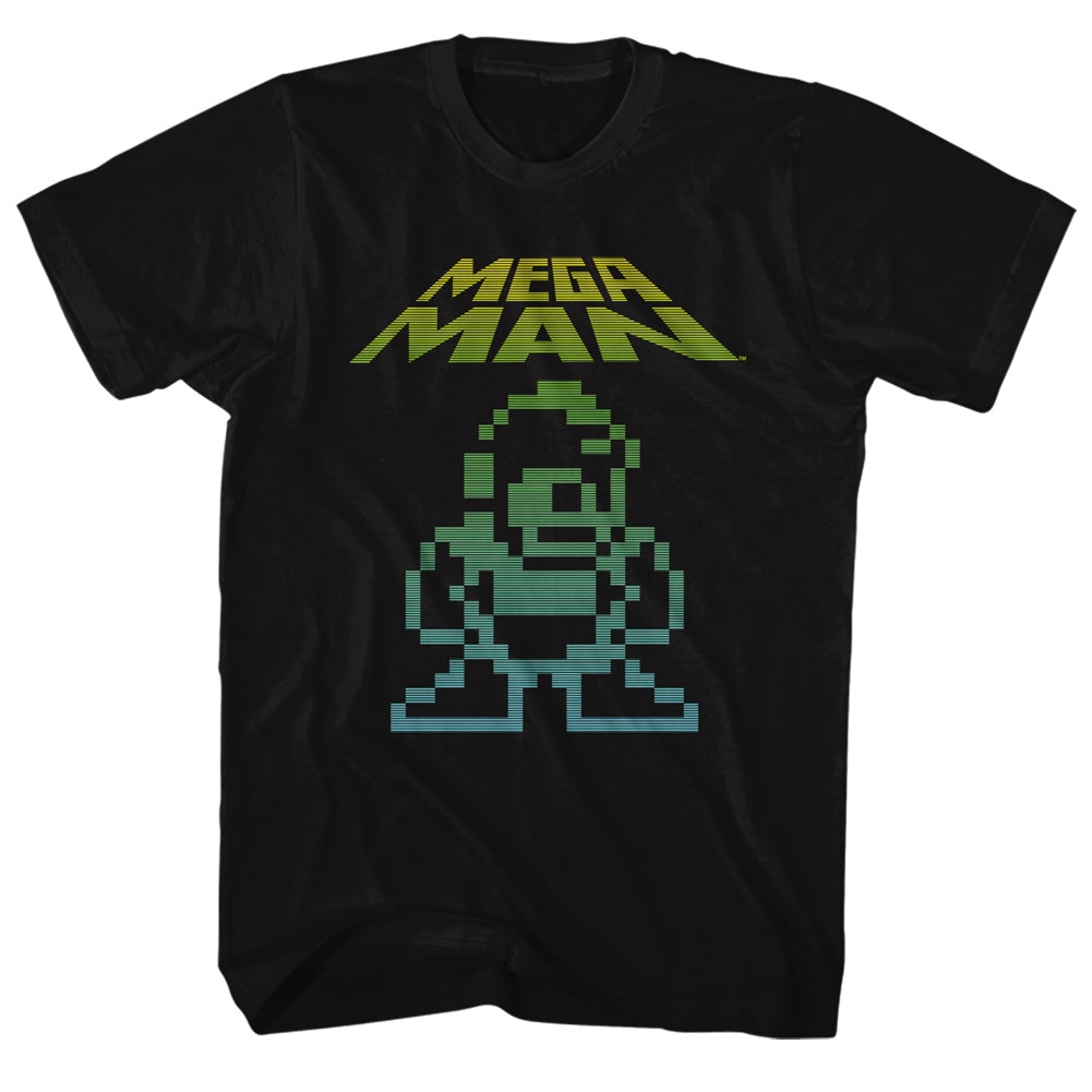 Mega Man Mens S/S T-Shirt - Mega Pixel - Solid Black