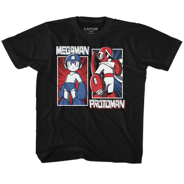 Mega Man Toddler S/S T-Shirt - Rock & Blues - Solid Black