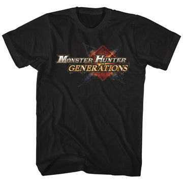 Monster Hunter Mens S/S T-Shirt - Mhg Logo - Solid Black