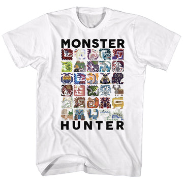 Monster Hunter Mens S/S T-Shirt - Let'S Hunt! - Solid White