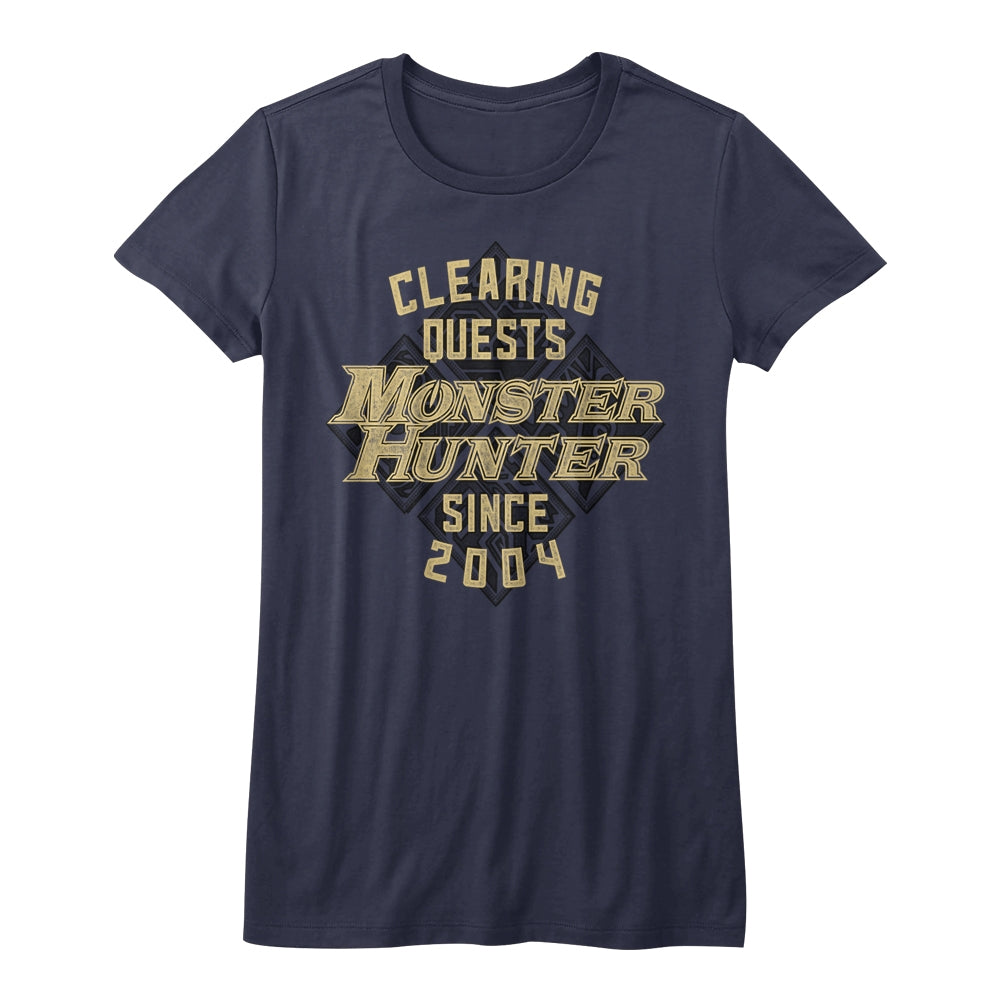 Monster Hunter Girls Juniors S/S T-Shirt - Mh Since04 - Solid Navy