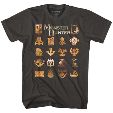 Monster Hunter Mens S/S T-Shirt - Mh - Solid Smoke