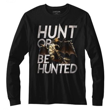 Monster Hunter Mens L/S T-Shirt - Hunt - Solid Black