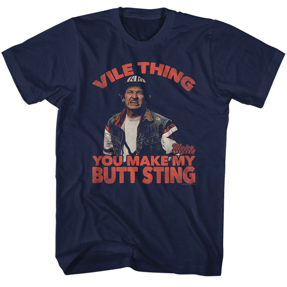 Major League Mens S/S T-Shirt - Vile Thing - Solid Navy