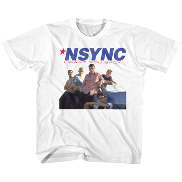 NSYNC Youth S/S T-Shirt - Want You Back - Solid White