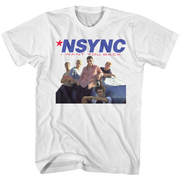 NSYNC Mens S/S T-Shirt - Want You Back - Solid White