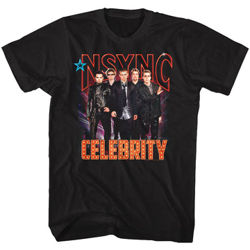 NSYNC Mens S/S T-Shirt - Celebrity - Solid Black