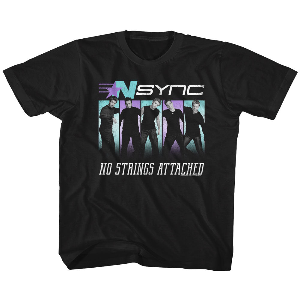 NSYNC Youth S/S T-Shirt - Blue Purple - Solid Black